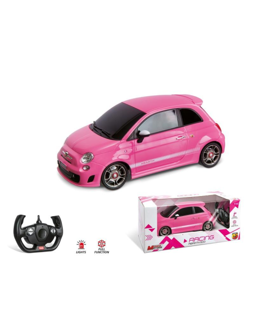 ABARTH 500 ROSA RADIOCOMANDATA IN SCALA 1:14