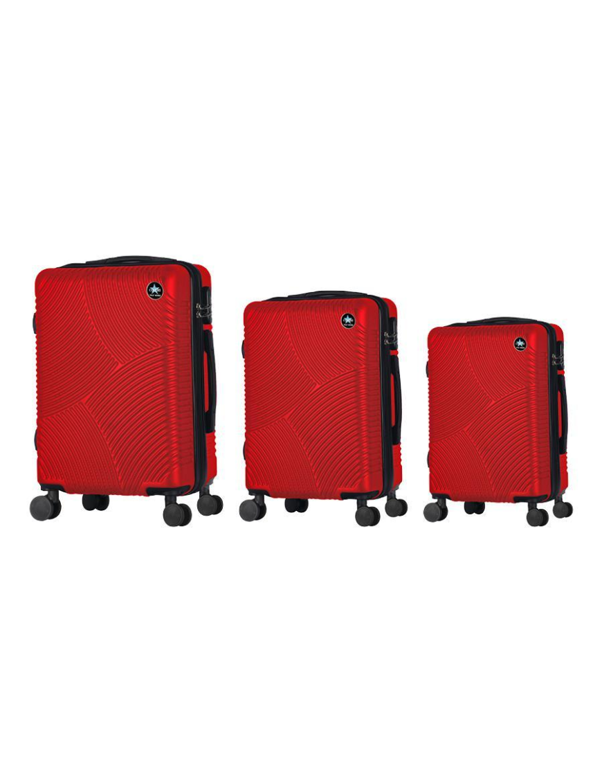 TROLLEY ORTEGA ROSSO 3pezzi