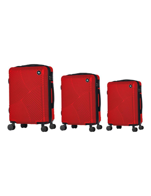 TROLLEY ORTEGA ROSSO 3pezzi