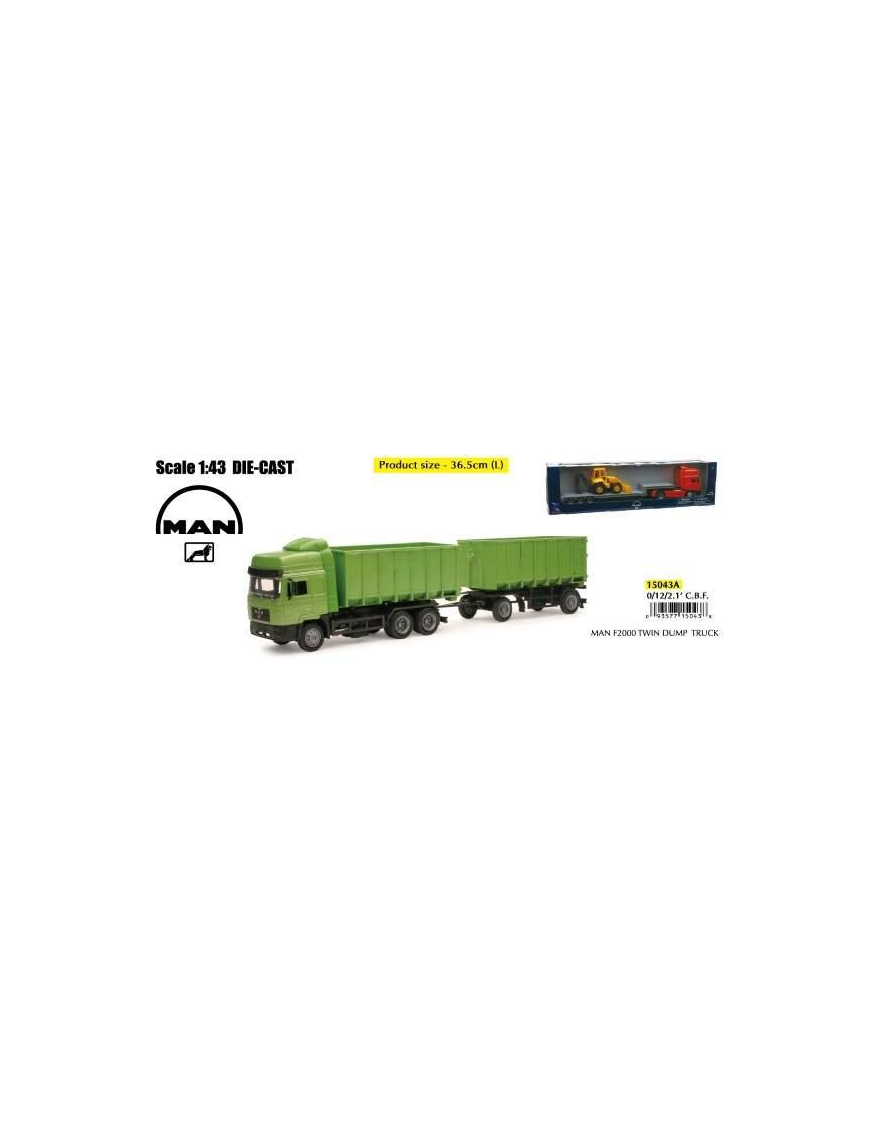 1:43 CAMION MAN F2000 TWIN DUMP 15043A