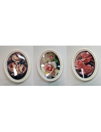PICTURE FRAME LARGE OVAL FLOWERS