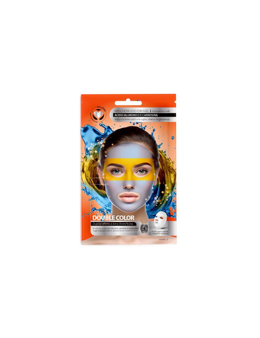 MASCHERA VISO  BICOLOR ACIDO IALURONICO