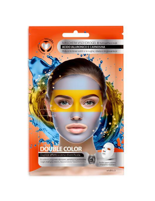 MASCHERA VISO  BICOLOR ACIDO IALURONICO