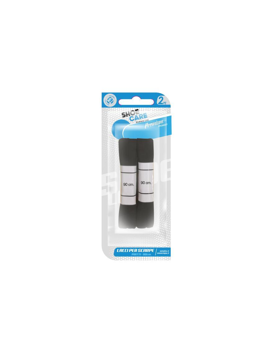 BLACK FLAT LACES 2 pieces 90cm