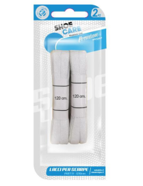 WHITE FLAT LACES 2 pieces 120cm