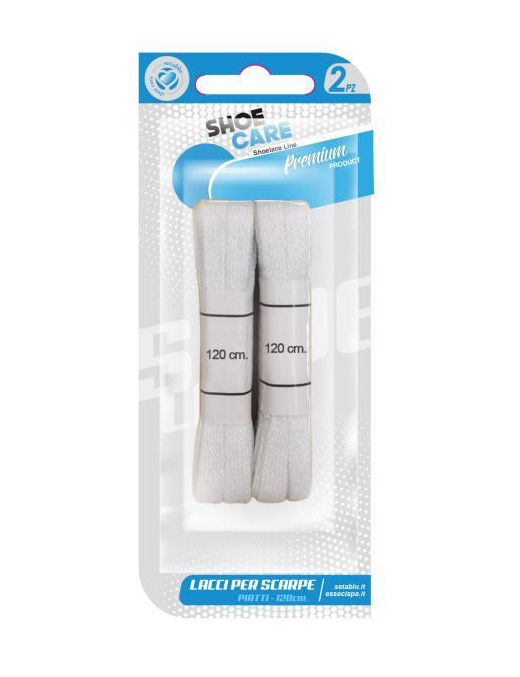 LACCI PIATTI BIANCO 2pezzi 120cm