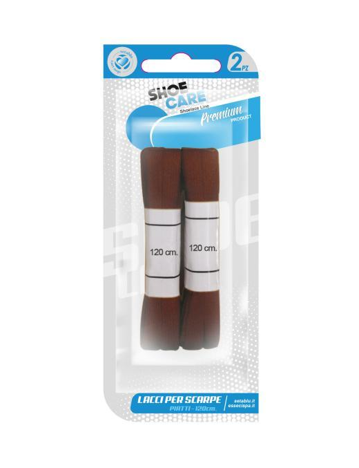 BROWN FLAT LACES 2 pieces 120cm