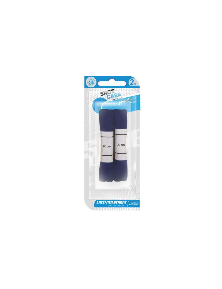 BLUE FLAT LACES 2 pieces 90cm