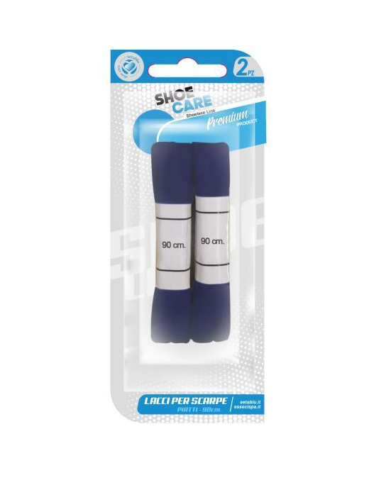 BLUE FLAT LACES 2 pieces 90cm