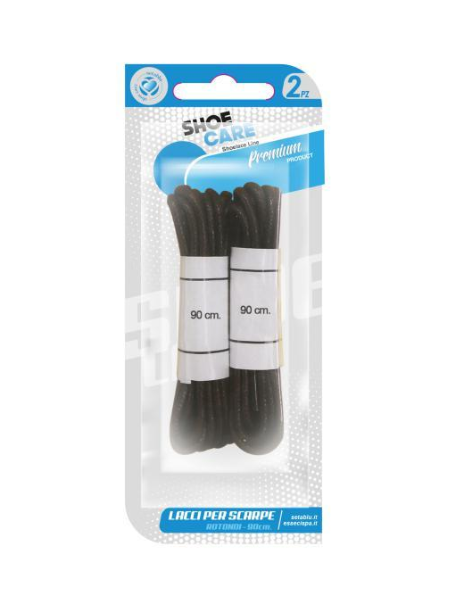 ROUND BLACK LACES 2 pieces 90cm
