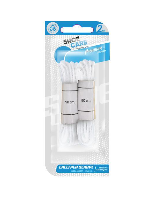 WHITE ROUND LACES 2 pieces 90cm
