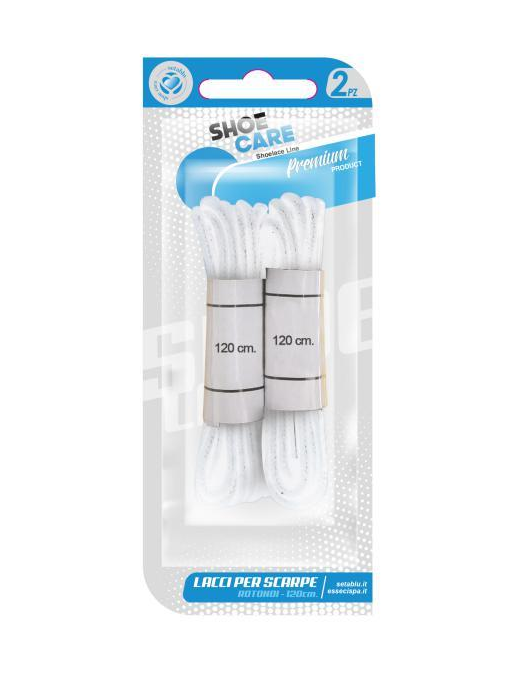 LACCI TONDI BIANCO 2pezzi 120cm