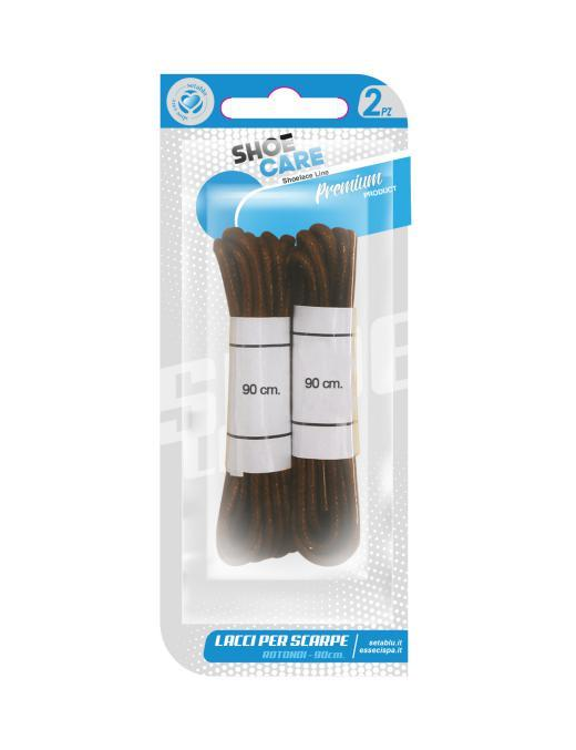 ROUND BROWN LACES 2 pieces 90cm