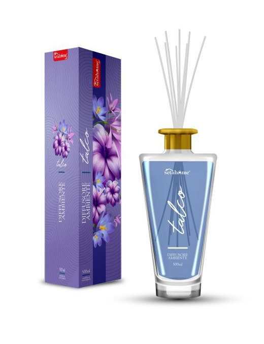 DIFFUSORE CON BASTONCINO 500 ML TALCO