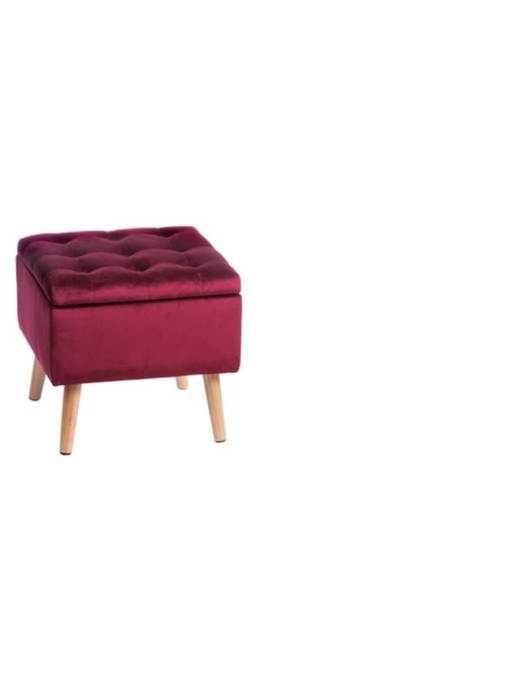 L.VELVET BORDEAUX POUF AMAD 39x39cm$$