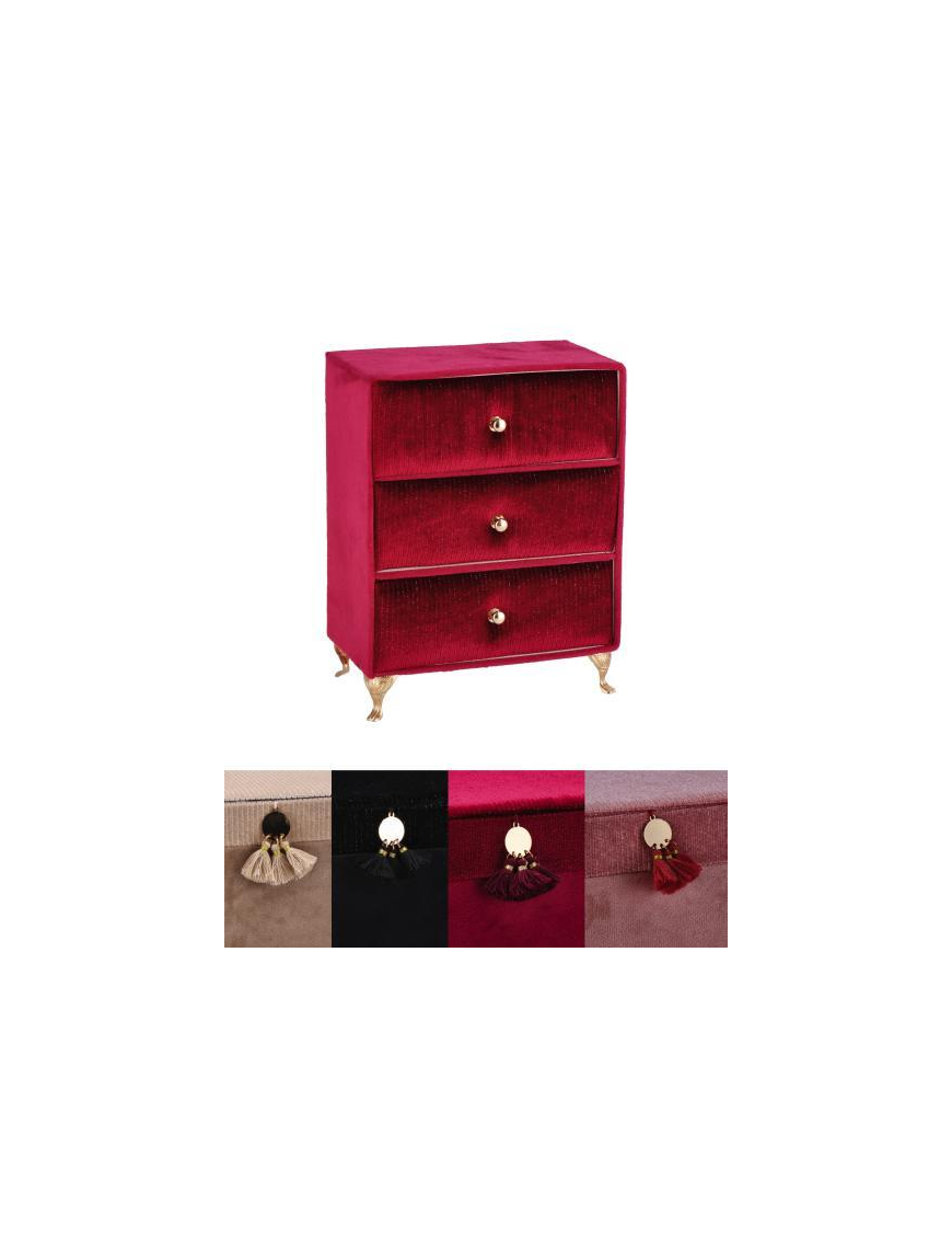 MOBILE VELVET JEWELRY BOX 15x20cm ASSORTED COLORS