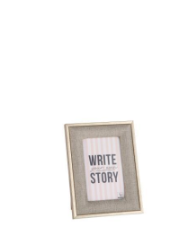 PLASTIC AND FABRIC PHOTO FRAME 10x15cm