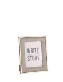 PLASTIC AND FABRIC PHOTO FRAME 13x18cm