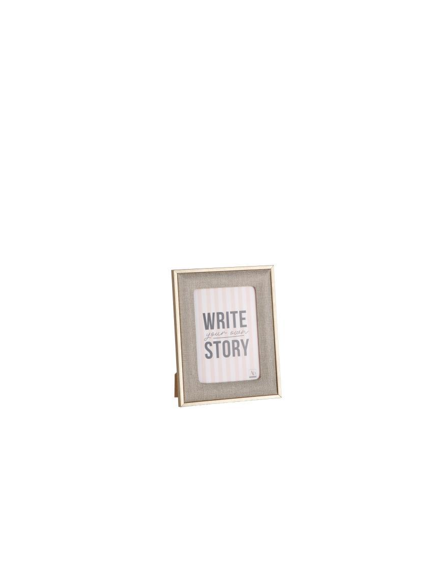 PLASTIC AND FABRIC PHOTO FRAME 13x18cm