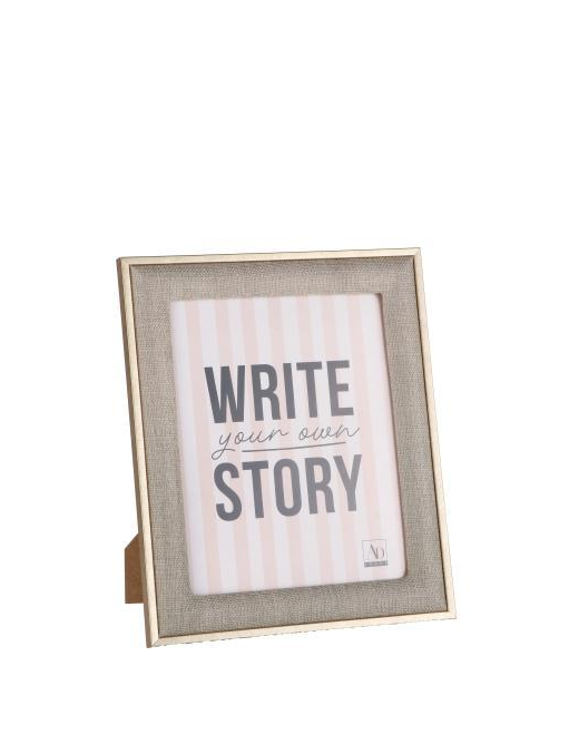 PLASTIC AND FABRIC PHOTO FRAME 20x25cm
