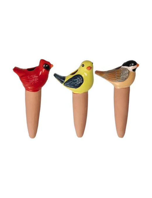 IRRIGATORE CON UCCELLO IN TERRACOTTA 17cm