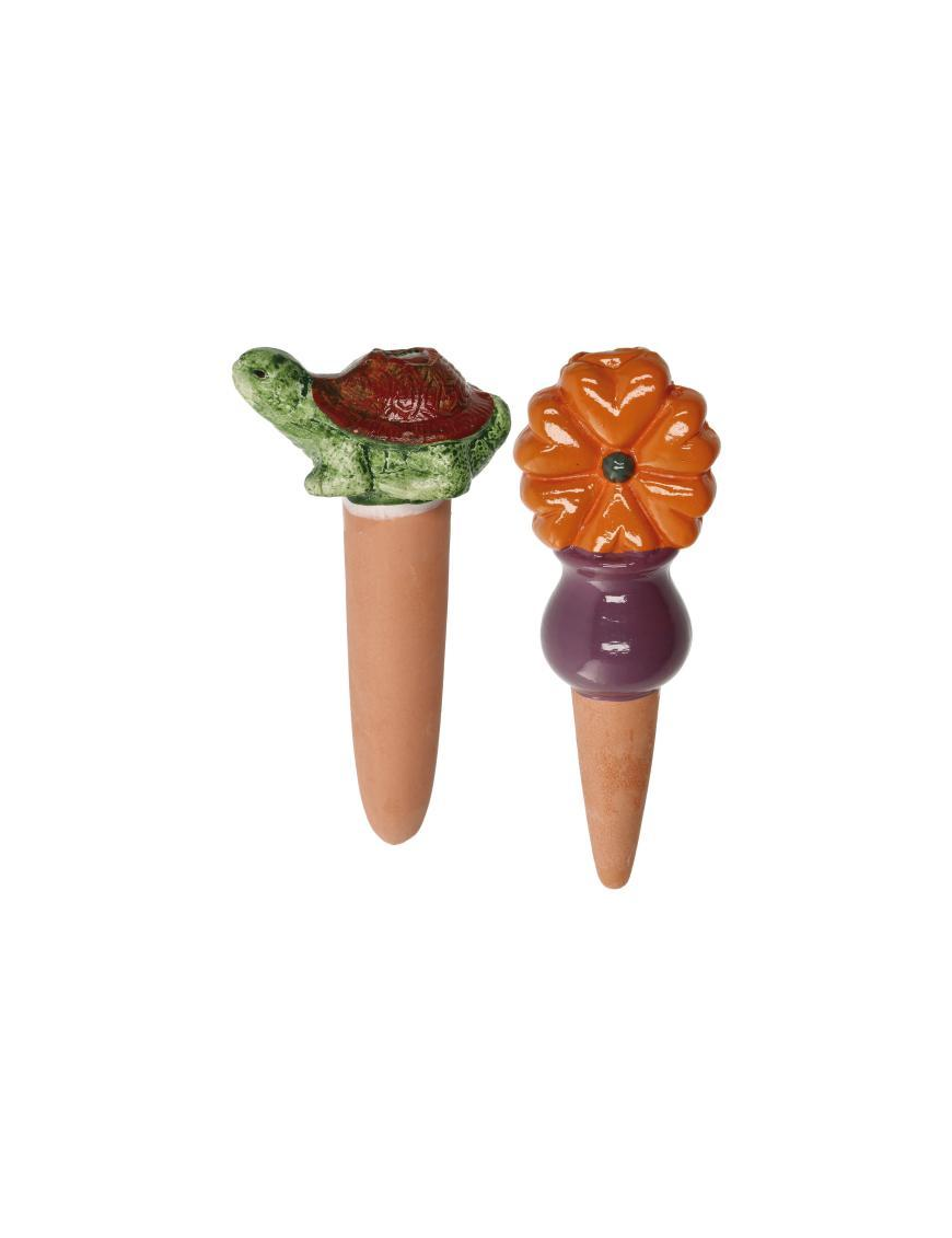 IRRIGATORE CON SOGGETTO IN TERRACOTTA  18cm