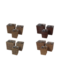 IRRIGATORE CON UCCELLO IN TERRACOTTA  RETTANGOLARE  3pezzi