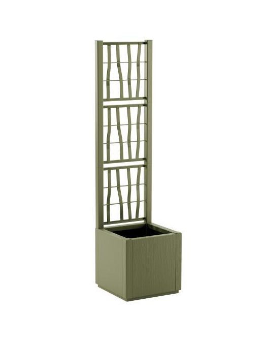 FIORIERA ETHICA QUADRA 36cm VERDE CON SPALLIERA