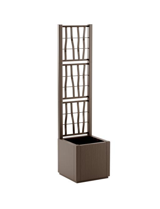 ETHICA SQUARE PLANTER 36cm TAUPE WITH ESPALIER