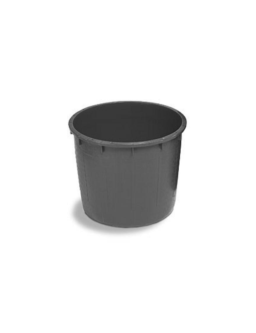 MASTELLONE ROTONDO 130lt NERO SENZA MANICI