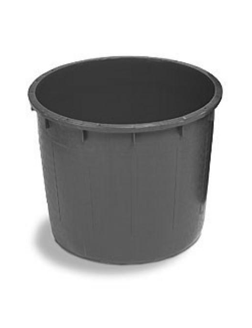 MASTELLONE ROTONDO 130lt NERO SENZA MANICI