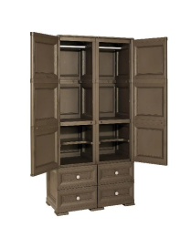 LINEA OMNIMODUS ARMADIO+CASSETTIERA 79x43x164 MARRONE