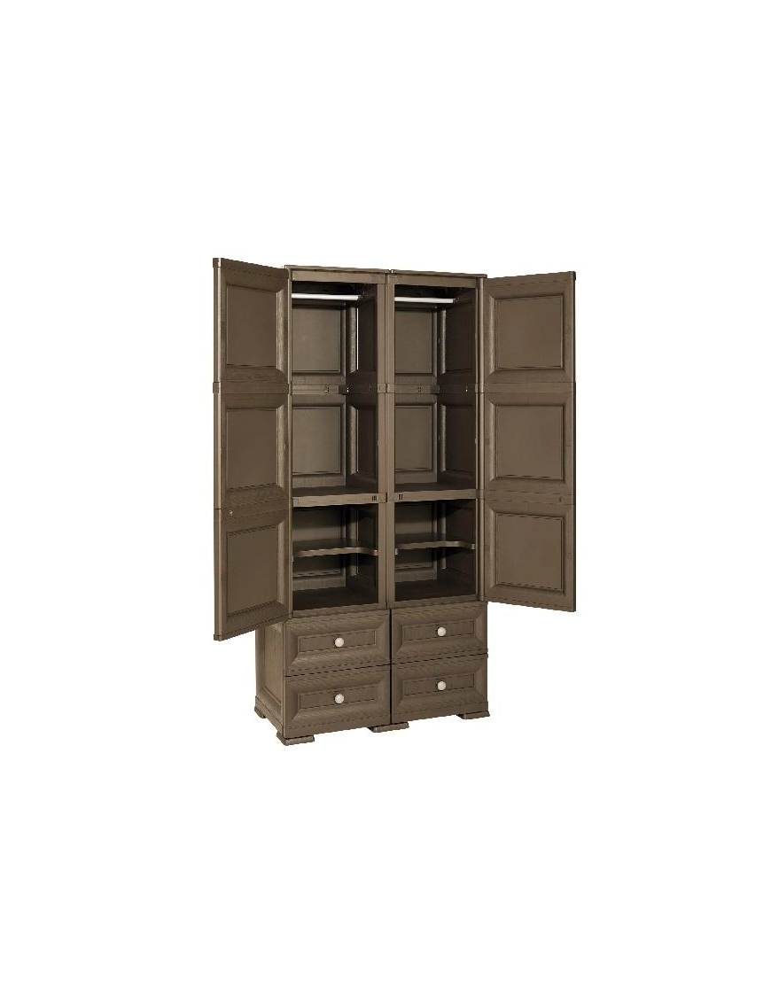 LINEA OMNIMODUS ARMADIO+CASSETTIERA 79x43x164 MARRONE