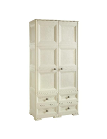 LINEA OMNIMODUS ARMADIO+CASSETTIERA 79x43x164 ANGORA