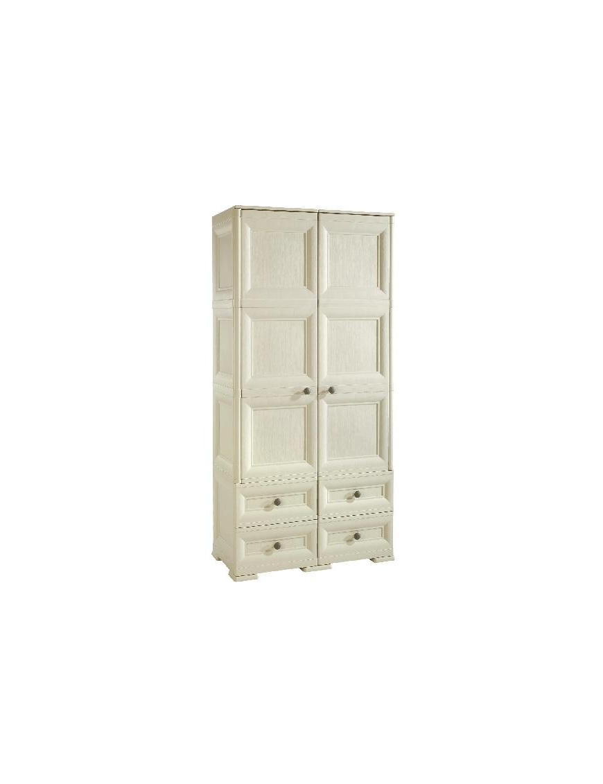 LINEA OMNIMODUS ARMADIO+CASSETTIERA 79x43x164 ANGORA