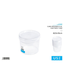 SECCHIO TONDO CON COPERCHIO  5,4lt