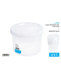 SECCHIO TONDO CON COPERCHIO  30lt
