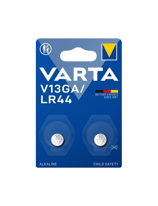VARTA PILA BOTTONE LR44/A76 2pezzi ALCALINA