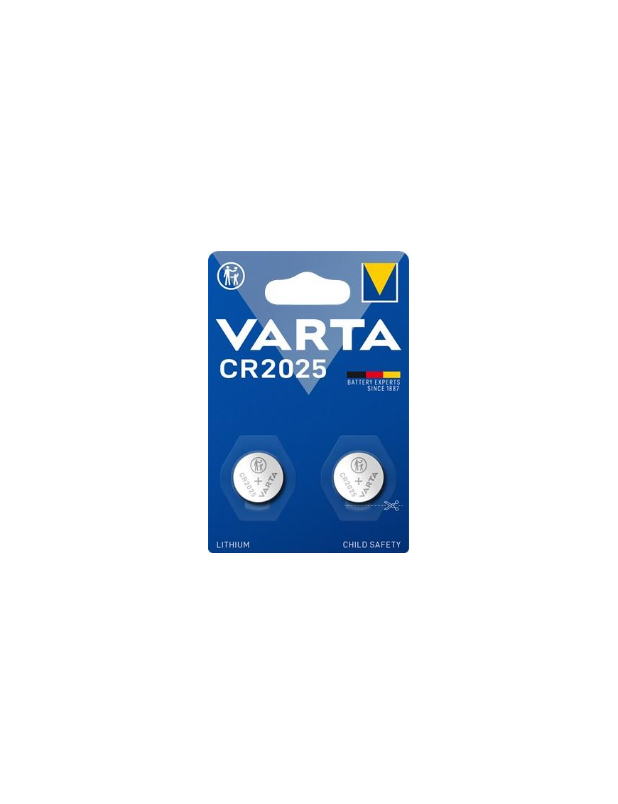 VARTA PILA BOTTONE CR2025 LITIO 2pezzi