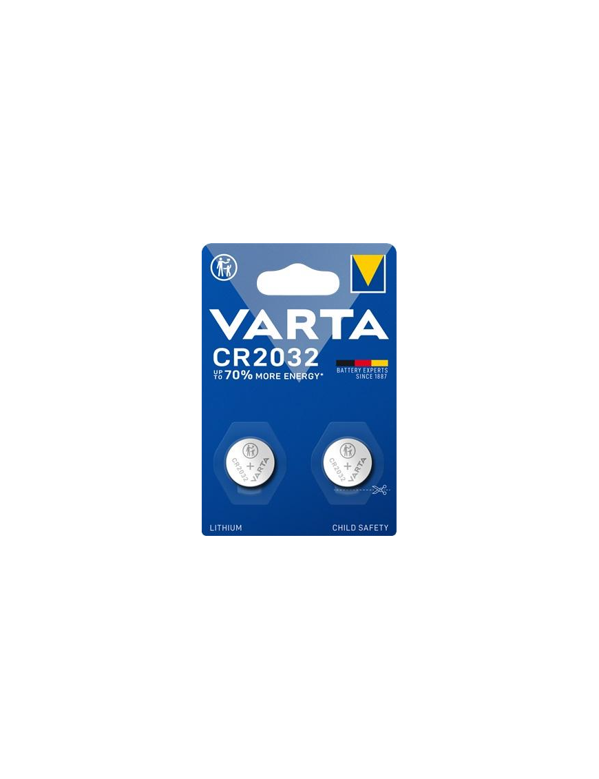 VARTA CR2032 LITHIUM BUTTON BATTERY 2 pieces
