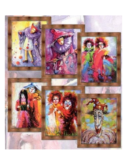 QUADRO SU TELA CLOWN S33951/70 $$