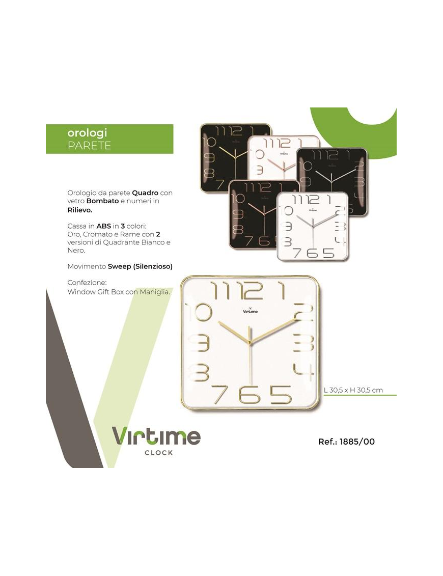 OROLOGIO PARETE ABS 30x30cm