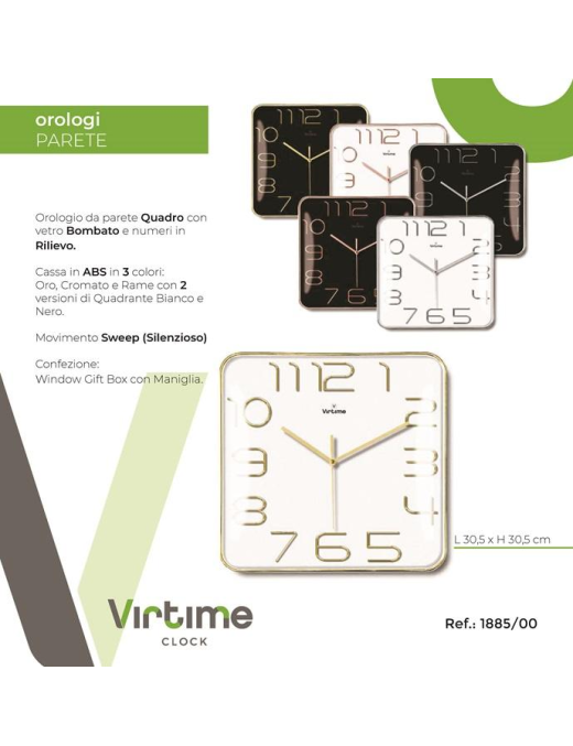 OROLOGIO PARETE ABS 30x30cm