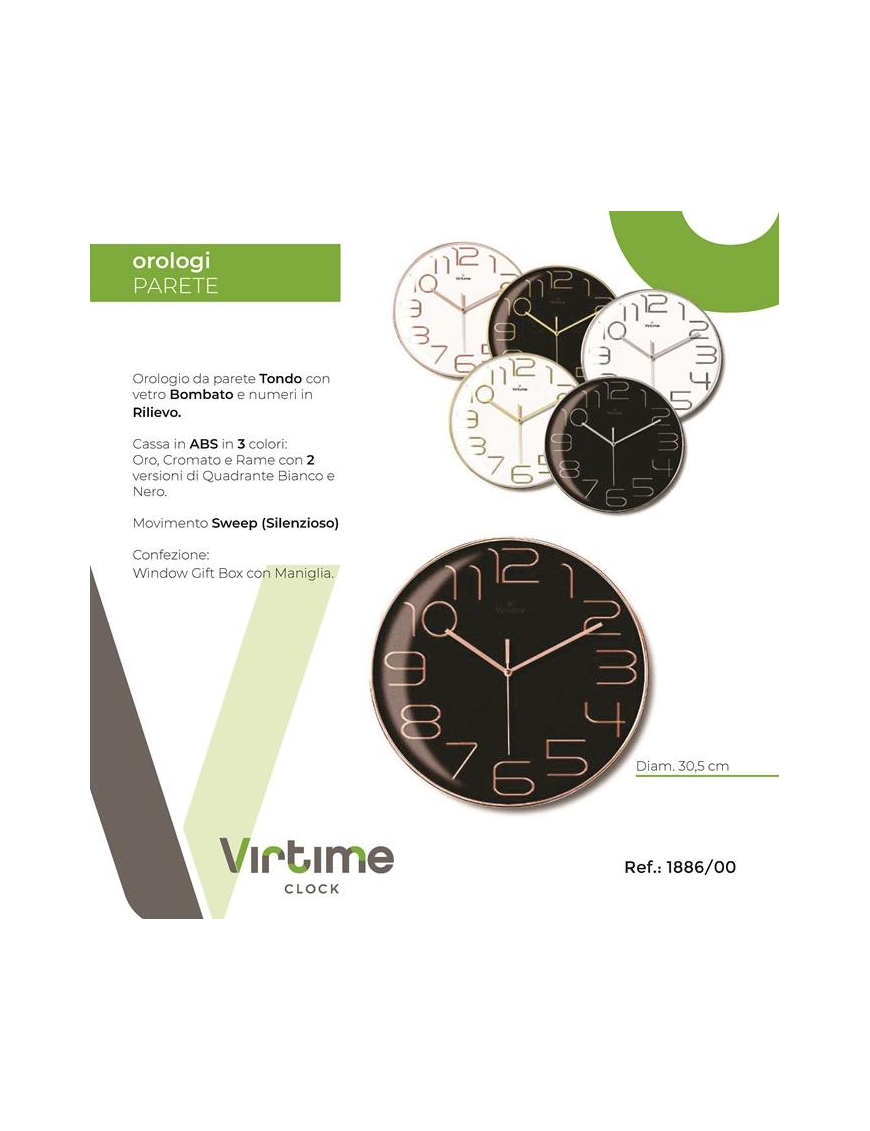 OROLOGIO PARETE ABS 30,5cm
