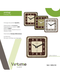 OROLOGIO PARETE ABS 25x25cm