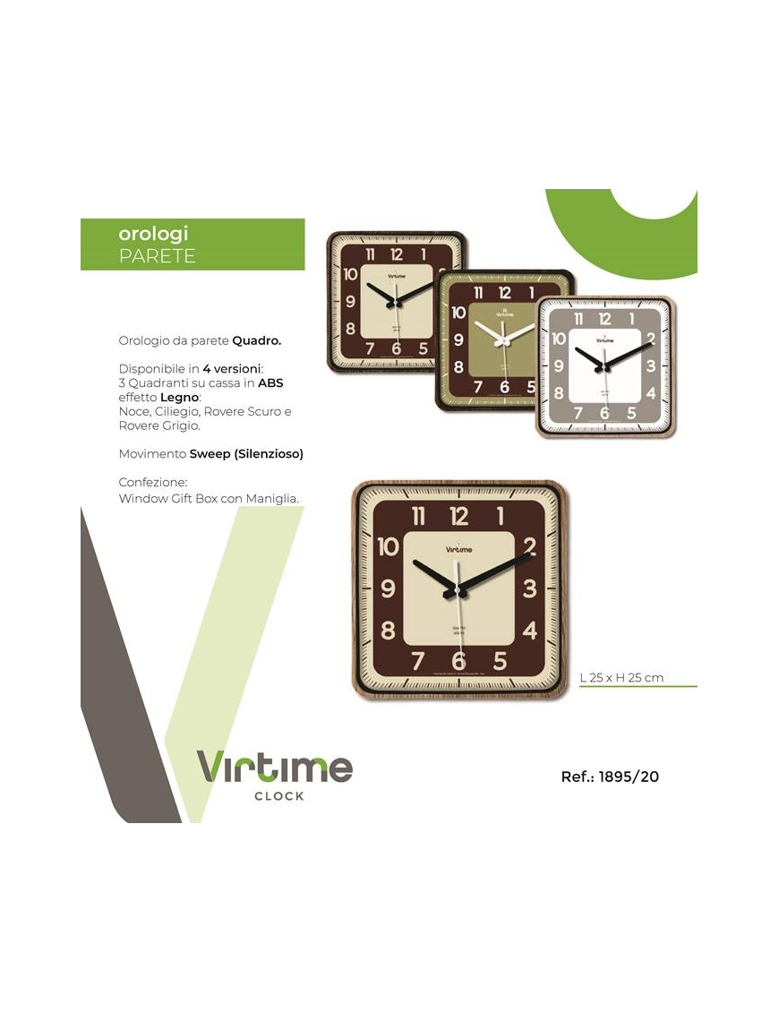 ABS WALL CLOCK 25x25cm