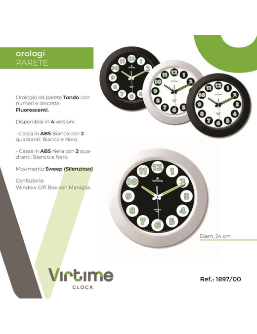 ABS WALL CLOCK 23.7cm