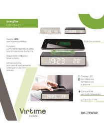 WIRELESS CHARGING LED ALARM CLOCK