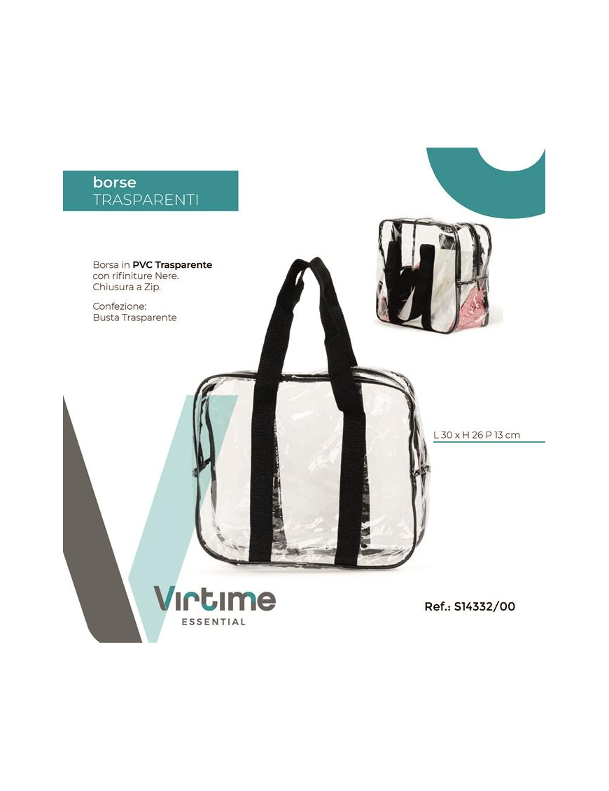 BORSA CON ZIP 30x26x13cm