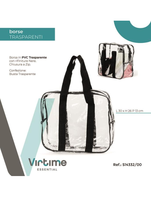 BORSA CON ZIP 30x26x13cm